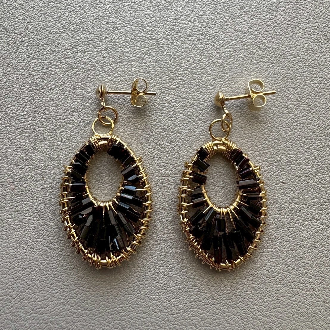 ensouk　ビーズのピアスをイヤリングへ変更