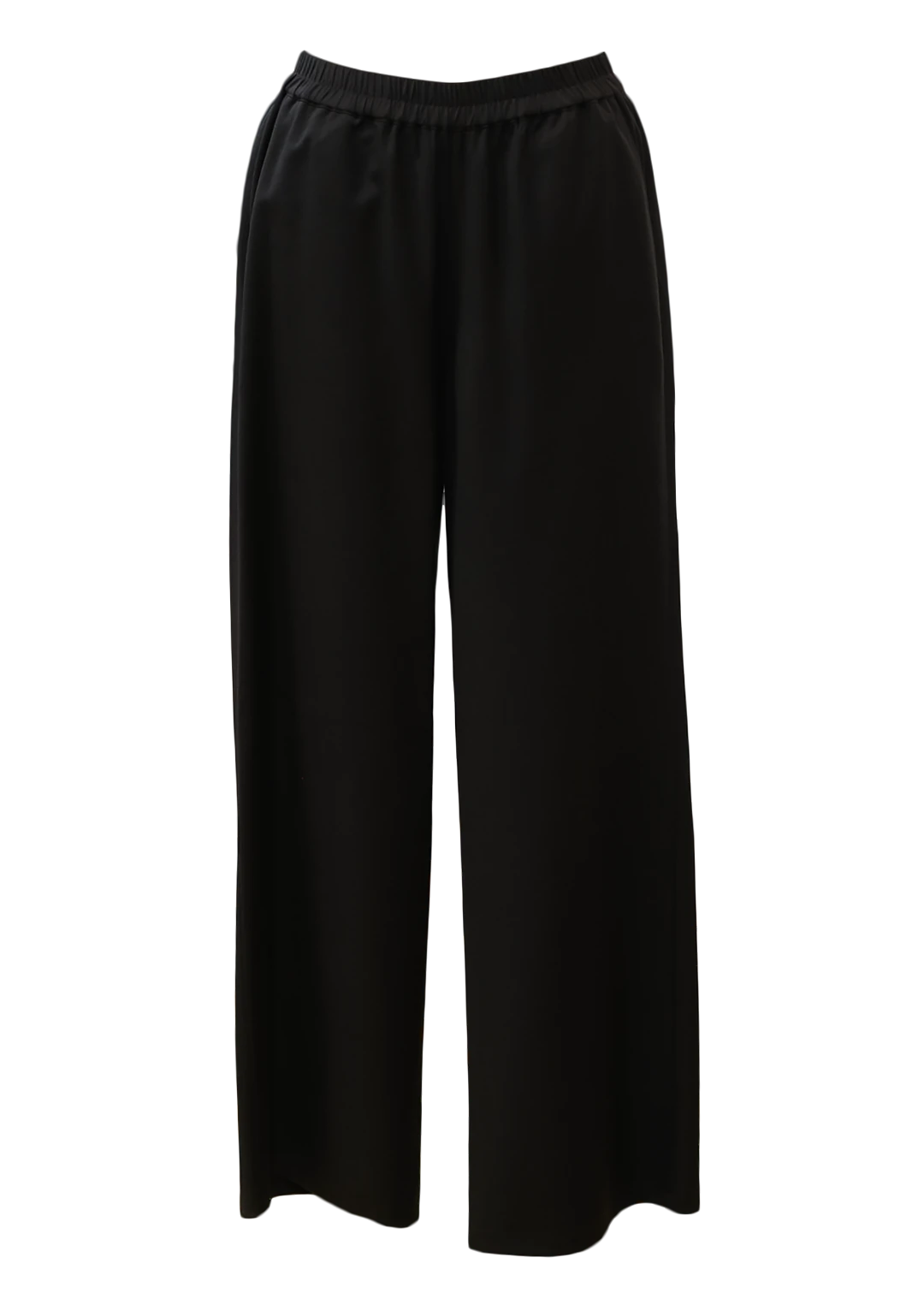 CO&76 ダウンインファブリック すっきり長めのワイドパンツ　クロ